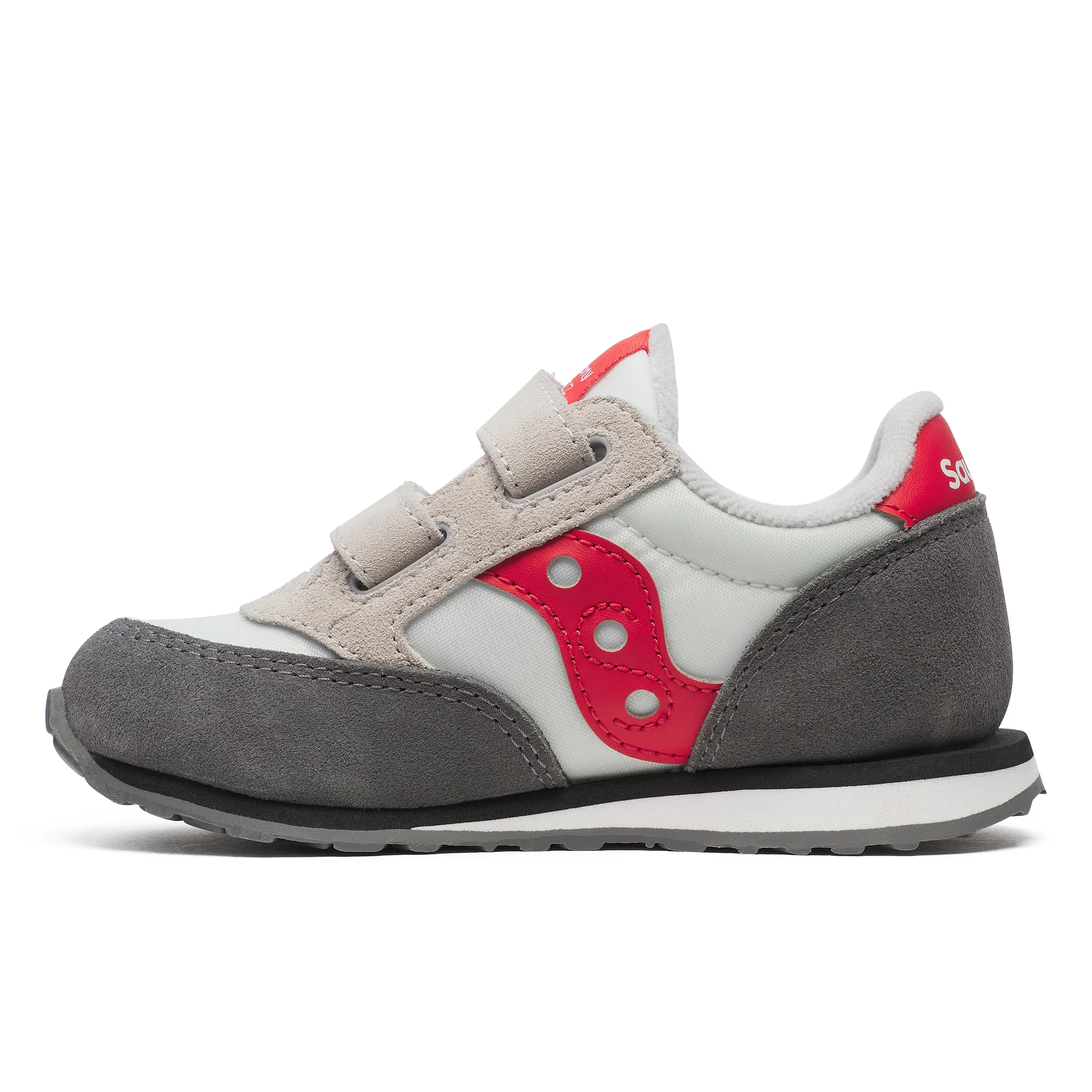 Jazz Hook & Loop Sneaker - Little Kid White/Grey/Red - Image 3