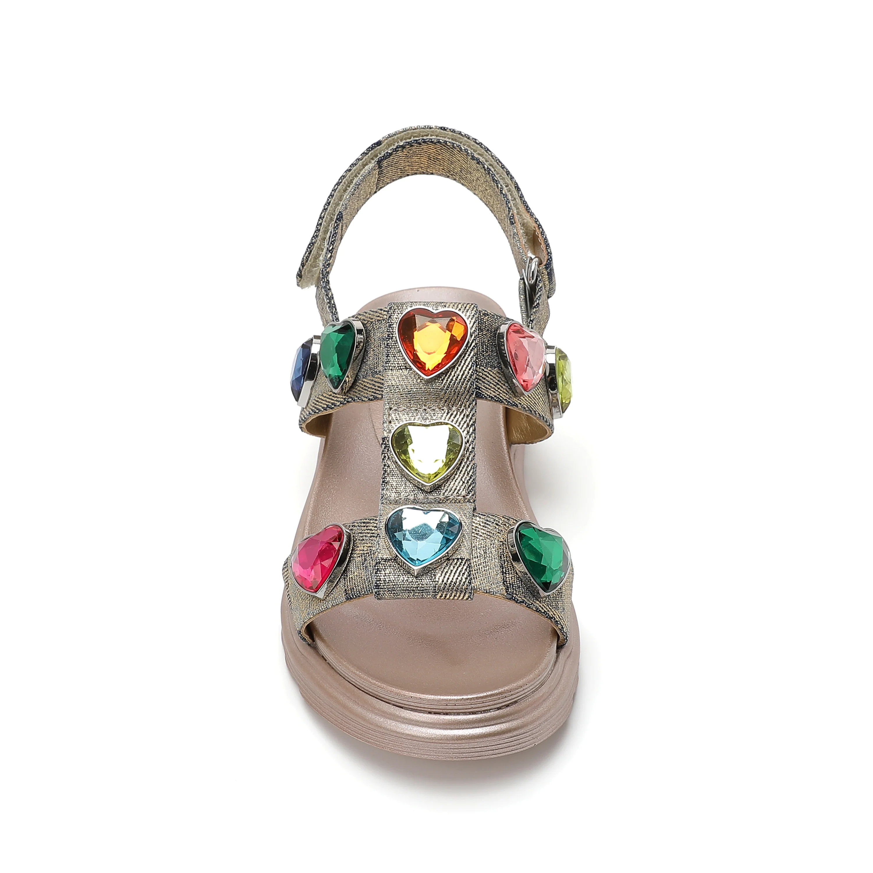 Mini Orson Hearts Sandal - Big Kid Gold - Image 4