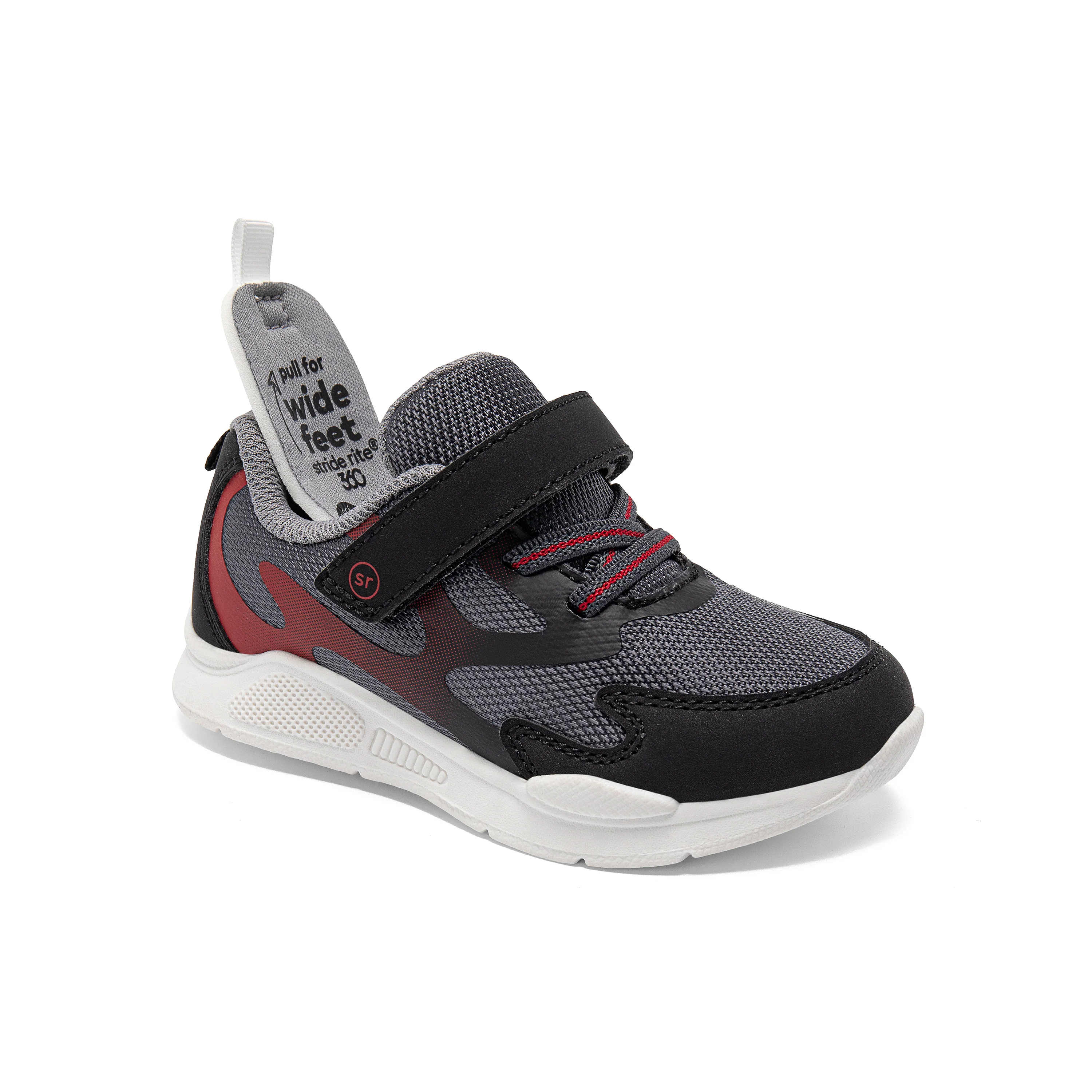 Ridley Sneaker - Big Kid Black/Red - Image 3